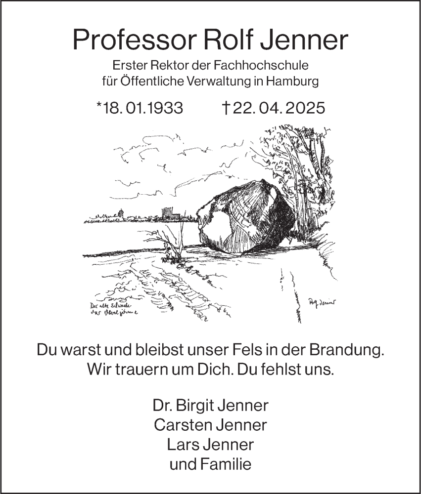 Rolf Jenner Traueranzeige
